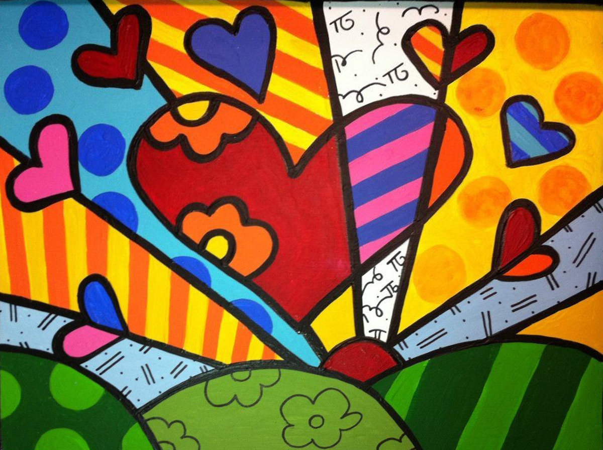 Paint & Relax_Slikanje na platnu_Srca