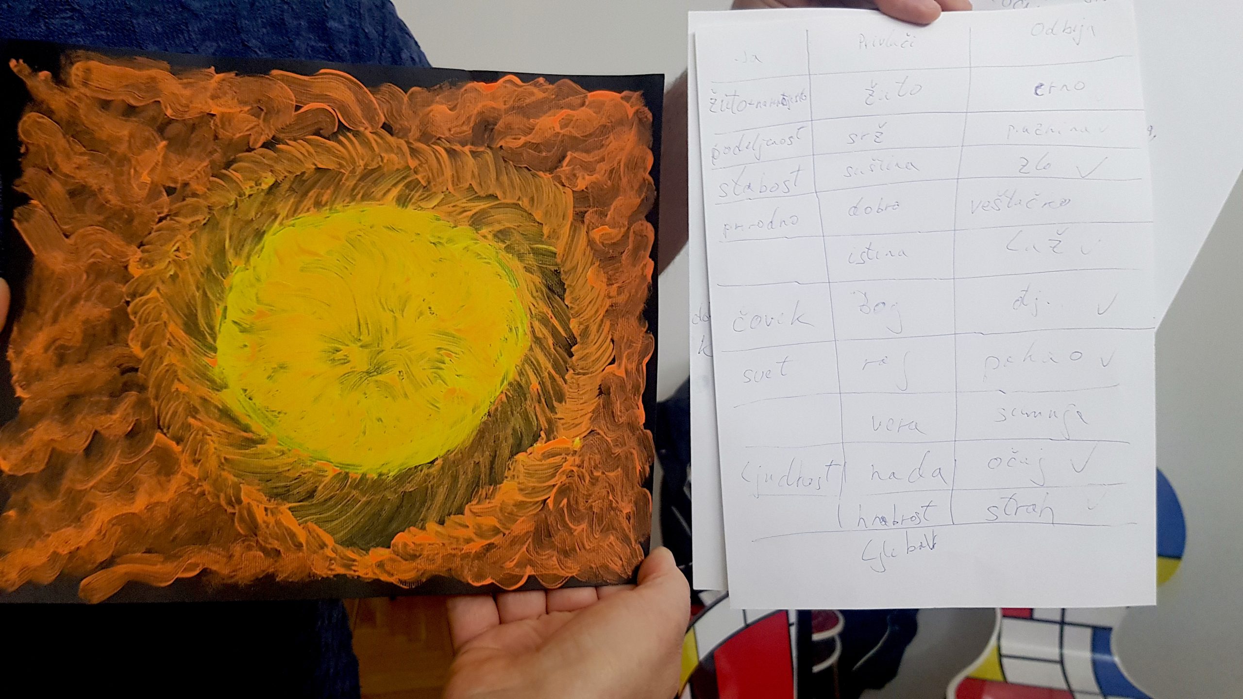 Art terapija Sunce